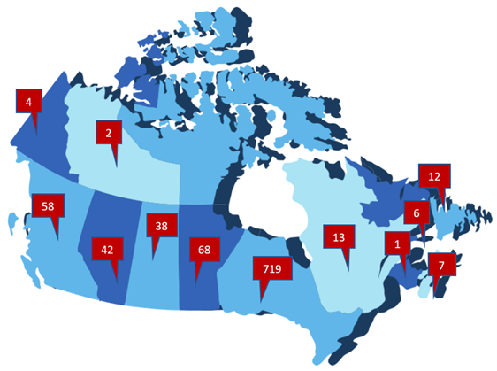 map of Canada