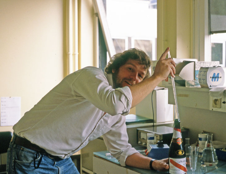 Dr. Mark Scott in the lab, Paris, 1991
