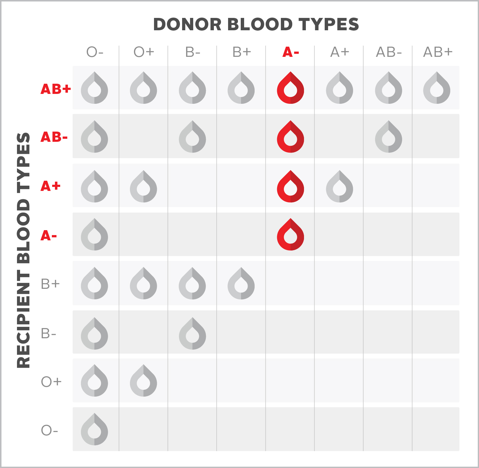 A-negative (A-) blood type