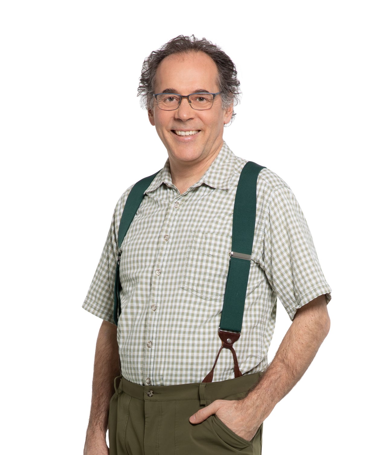 Grant Fitz wearing a checkered shirt