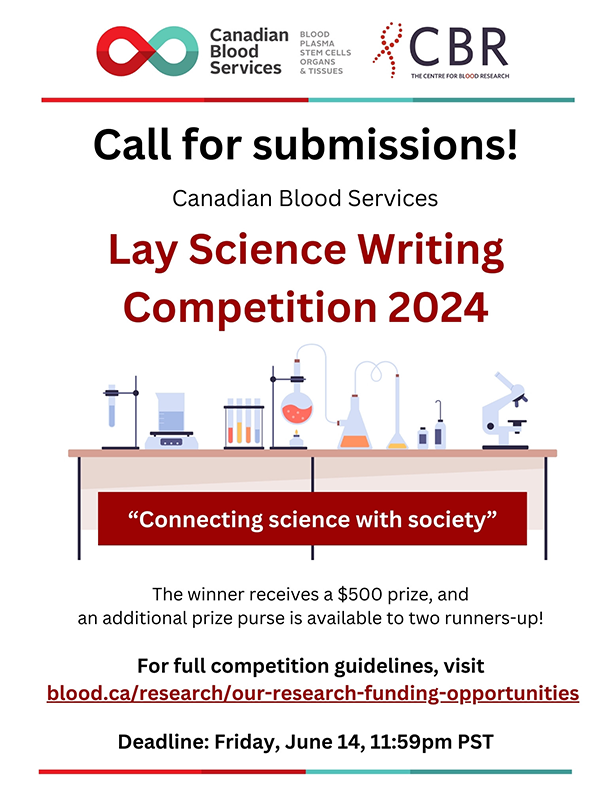 Call for Submissions Lay Science Writing Competition 2024 Poster