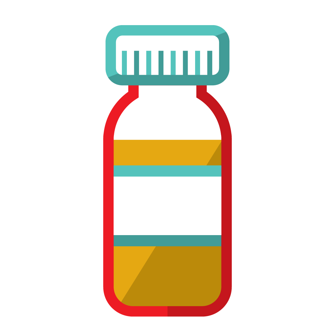 Icon of a small vial with plasma liquid in it.