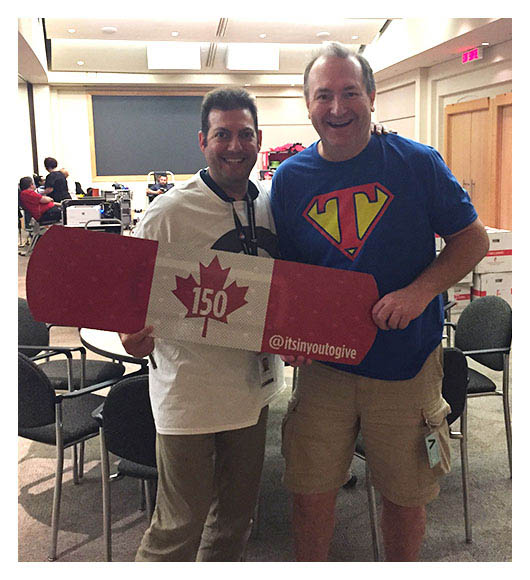 Ilan (left) and Dave (right) of the Canada Revenue Agency, proudly stand together as Partners for Life champions in Ottawa
