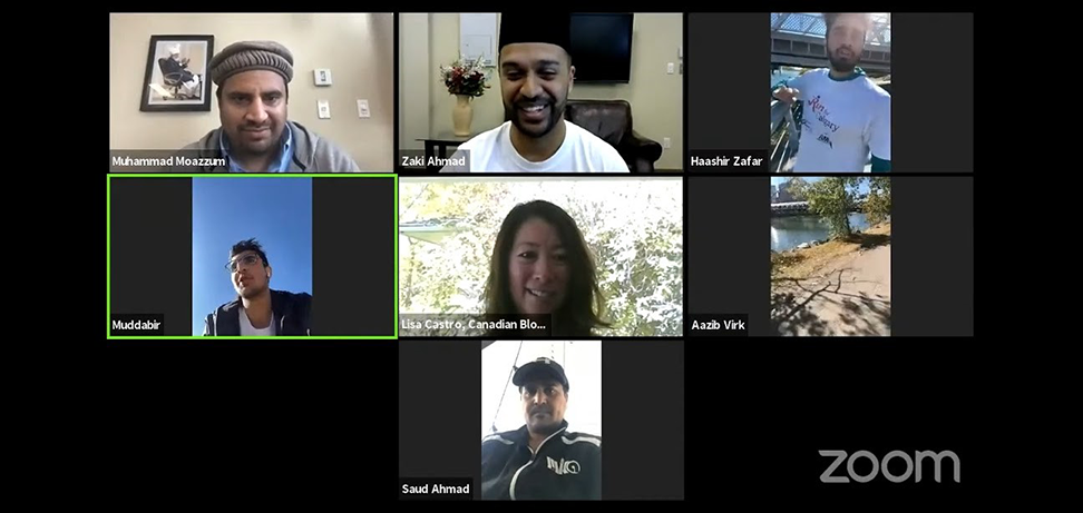 Image of Run for Calgary's live virtual event on zoom with some of the participants and members