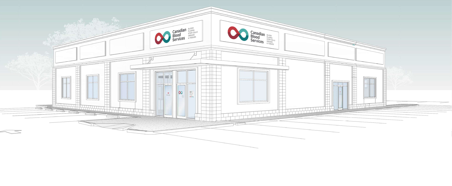 Front entrance of Regina Donor Centre view 4