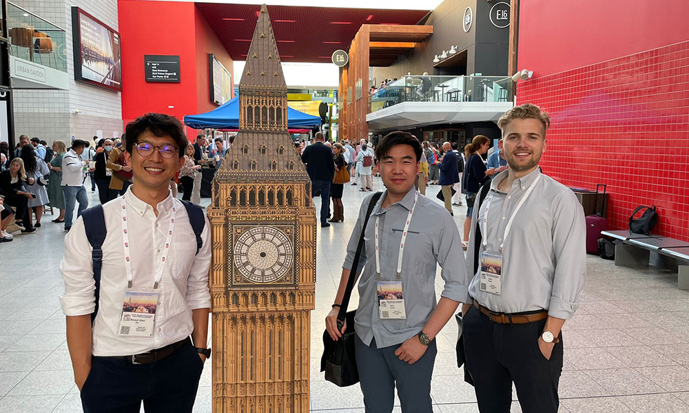 Colton Strong with colleagues at International Society on Thrombosis and Hemostasis (ISTH) 2022 Congress