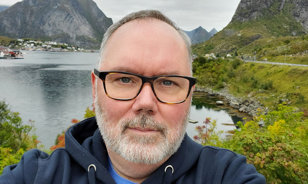 Dr Michael Sutherland taking a selfie outdoors