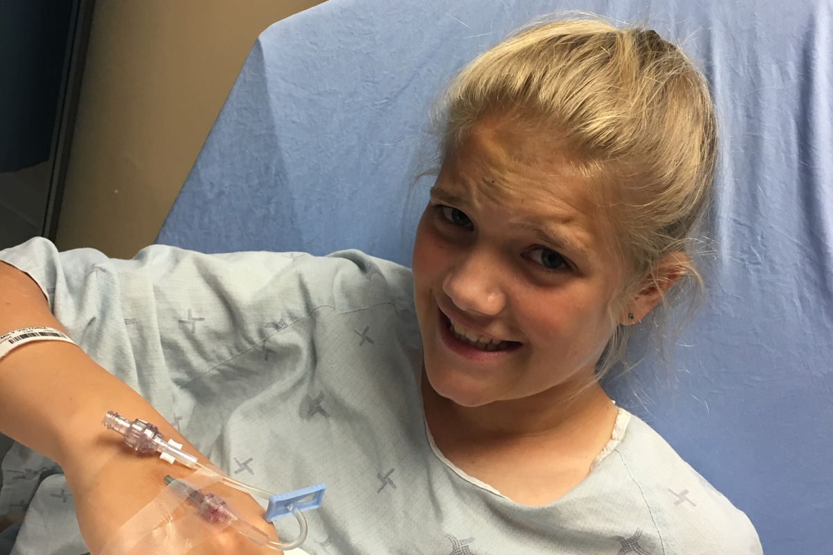 blood recipient in hospital