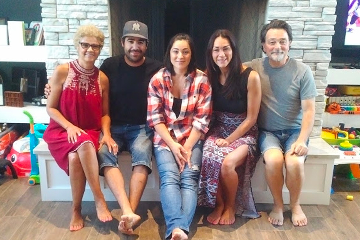 The Laforet family, Geri (at far left) and Paul (at far right) with their children, Paul , Lee and Teri-Mai.