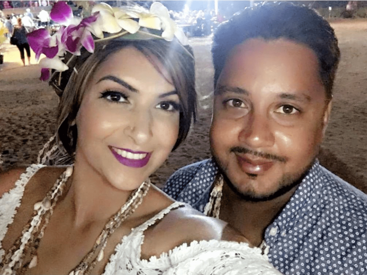 Moneet and her husband, Nav, on their honeymoon in Hawaii, years after her second stem cell transplant. Moneet’s anonymous donor was from Germany.