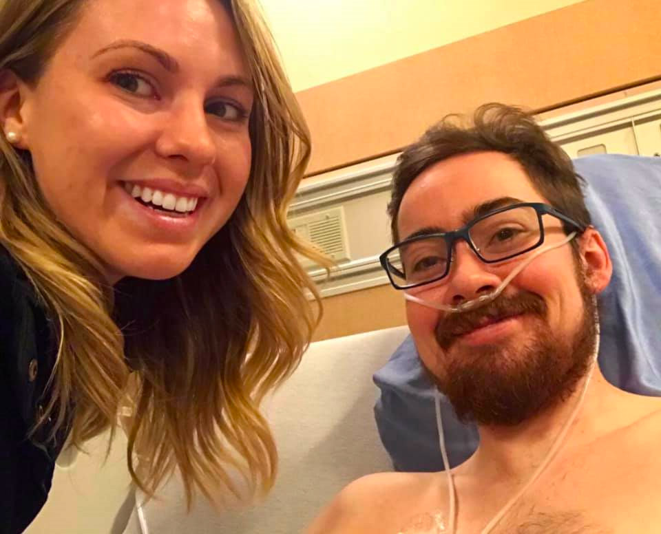 Jillian visiting Myles in hospital