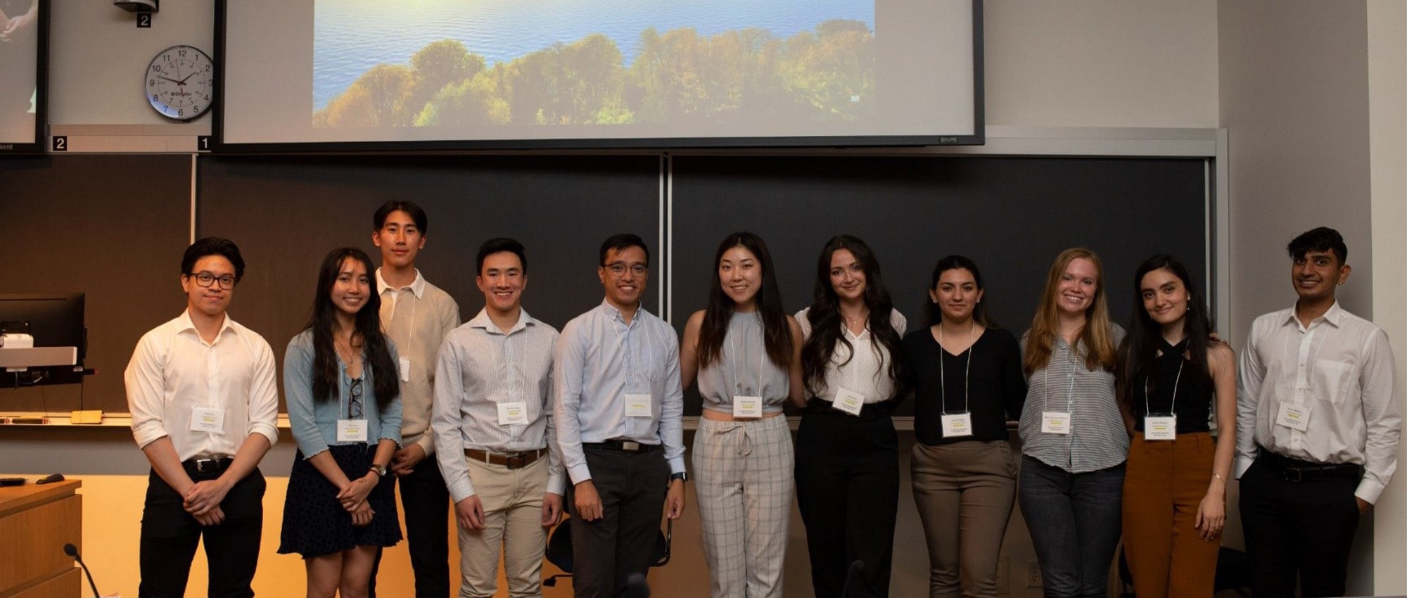 Summer students who presented oral talks gather for a group photo