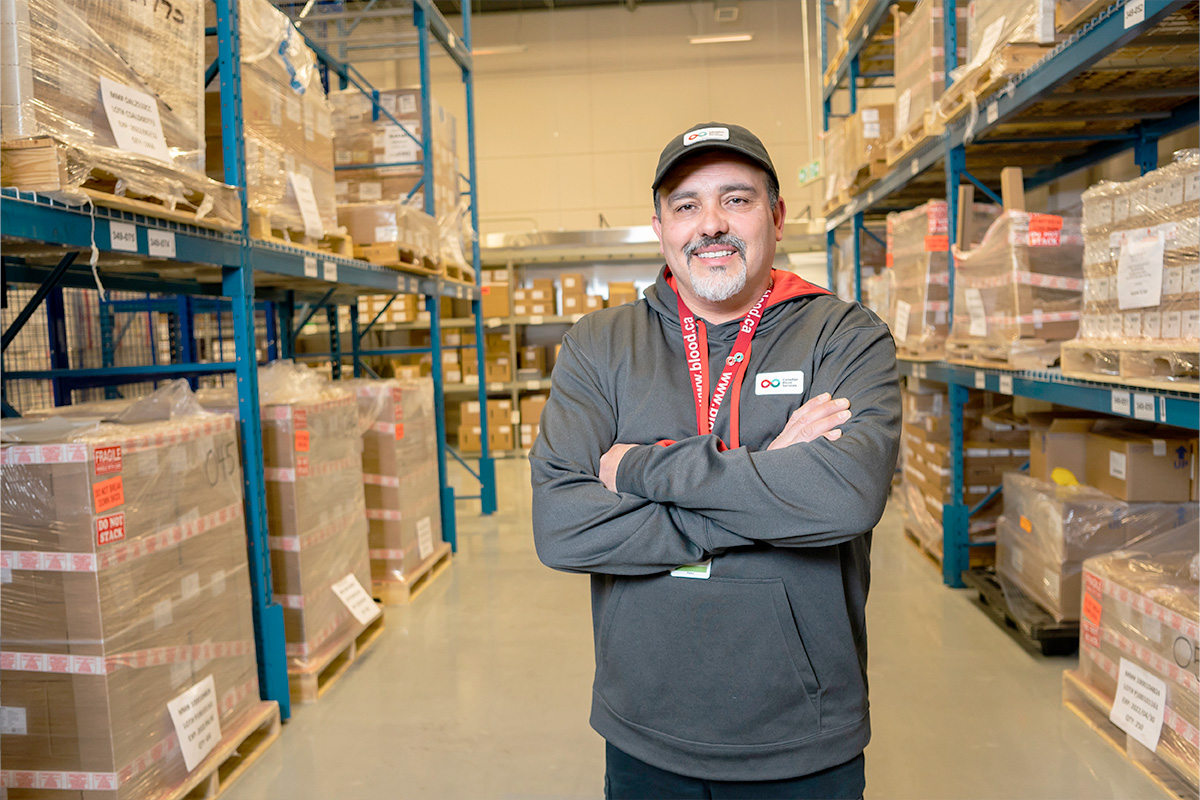 Pedro Custodio in Brampton warehouse