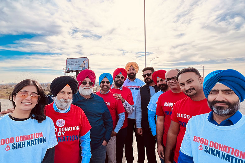 Selfie of members of Sikh Nation Brampton