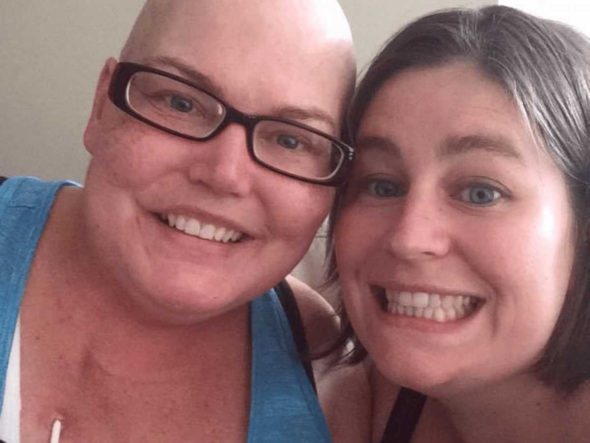 Stem cell recipient, Trish Ganam, with her donor sister