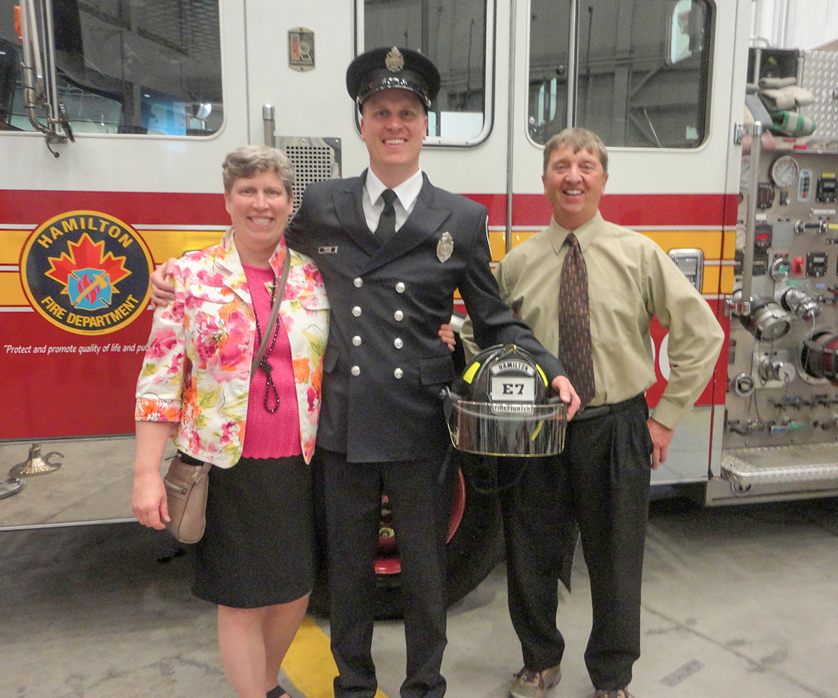 firefighter and blood donor