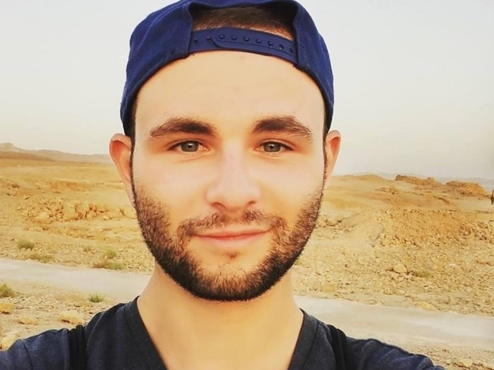 blood recipient, Ben Becker, in the desert