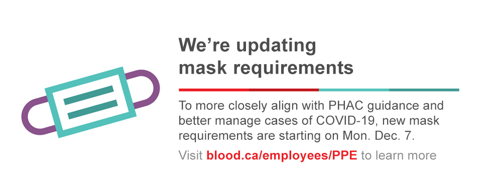 Graphic image of mask icon and we are updating mask requirements.