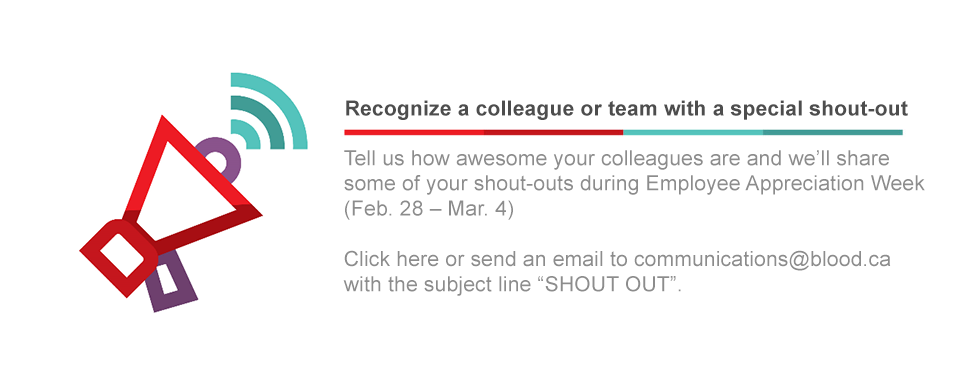 Recognize a colleague or team with a special shout-out