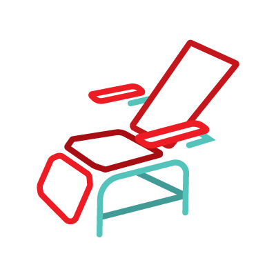Donation chair icon - symbol