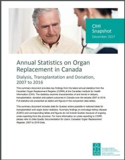Canadian Organ Replacement Register Annual Statistics