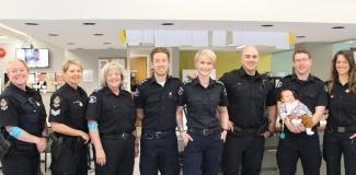 Group photo with Vancouver Police Department, Delta Police, B.C. Emergency Health Services (Lower Mainland)