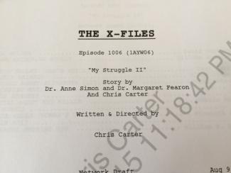 The X-Files script cover for My Struggle II