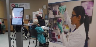 CSMLS Board Member, Greg Dobbin at the Donor Centre in Charlottetown, PEI