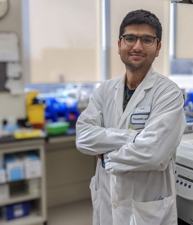 Arpit Sharma in a lab coat