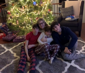 Ty Armatage, left, seen here with his brothers Finn, 7, and Walker, 18, has regularly required blood products during his cancer treatment. 