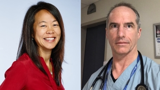 Image of Dr. Yulia Lin and her colleague Dr. Edward Etchells