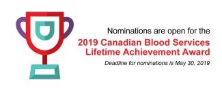 2019 Canadian Blood Services Lifetime Achievement Award