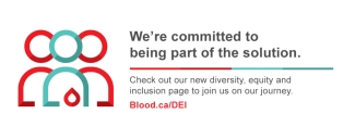 Digest banner graphic of an 3 person silhouette with a blood droplet and we're committed to being part of the solution