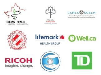 Proud Partner Logos CFMS, Ismaili Civic 150, CSMLS, KIN Canada, Lifemark Health Group, Well.ca, RICOH, and TD Canada Trust