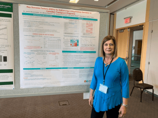 Kathy Yetzer, associate director of living donation with Canadian Blood Services, presented a poster about key success factors for Canadian living kidney donation transplant programs.