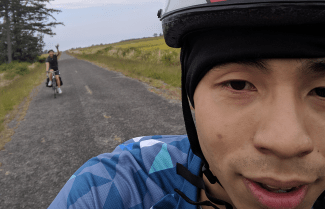 Josiah Ng and Aaron Tsui out cycling