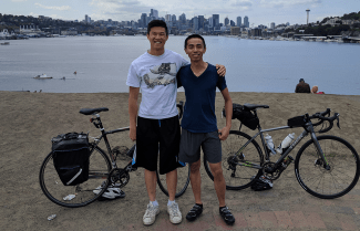 Josiah Ng and Aaron Tsui posing