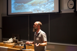 2. Keynote speaker, Dave Ireland, presenting at CBR Research Day 2019.