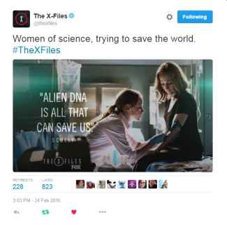 Tweet: women in science The X-Files Tweet: women in science The X-Files