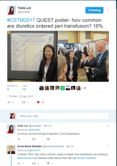 Yulia Lin Tweets about QUEST poster at CSTM 2017