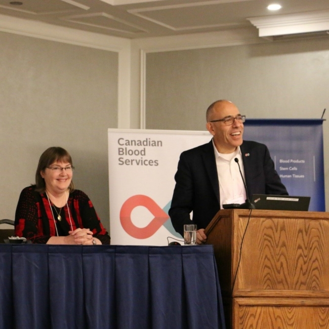 Graham Sher and Dana Devine at Knowledge Synthesis Forum