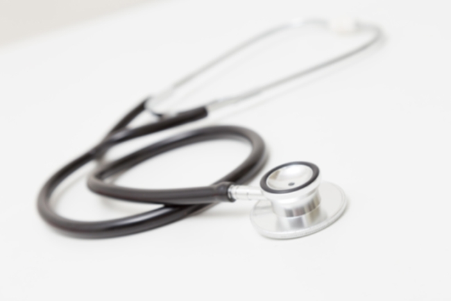 Image of a Stethoscope on a table.