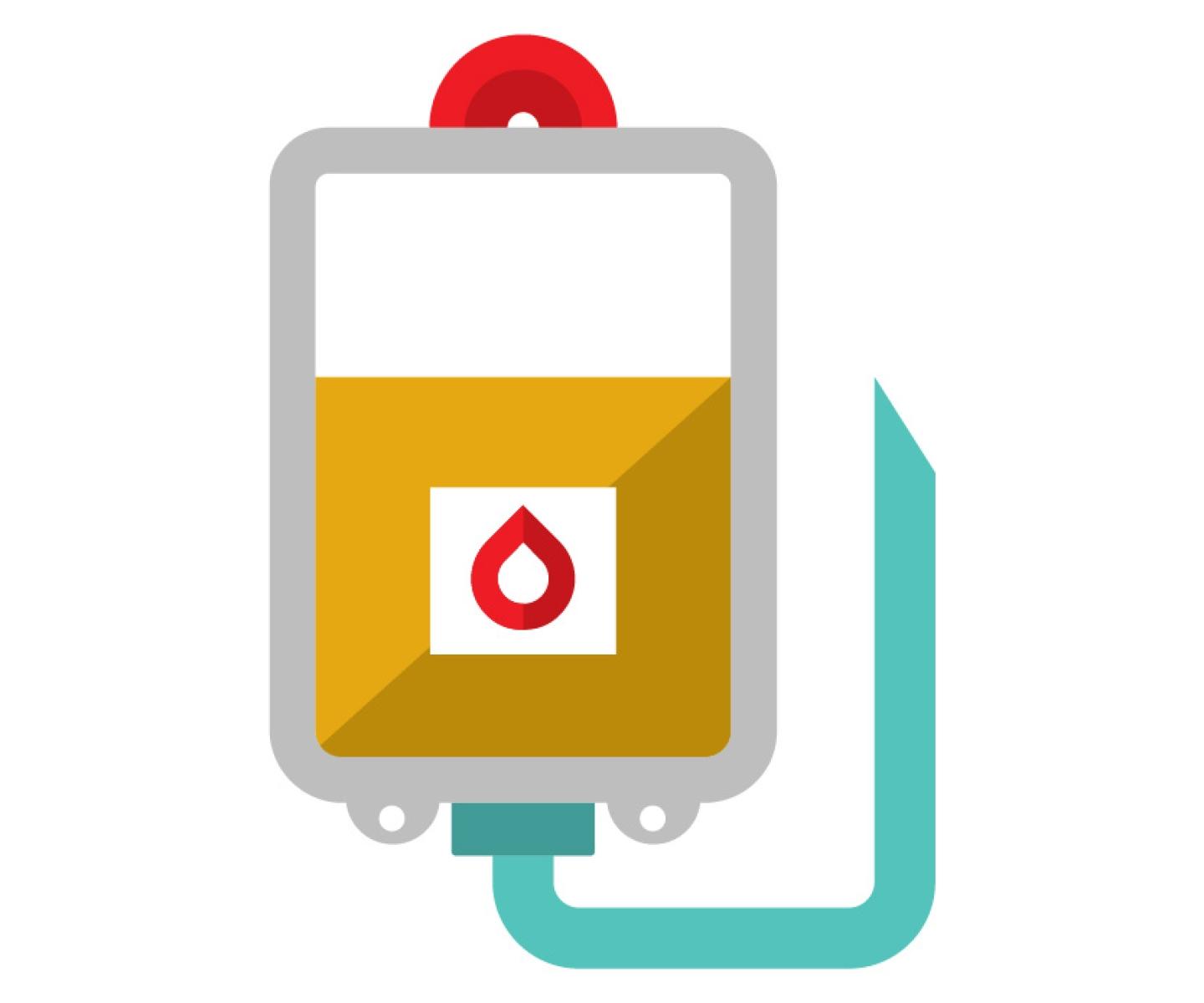 Plasma donation bag icon