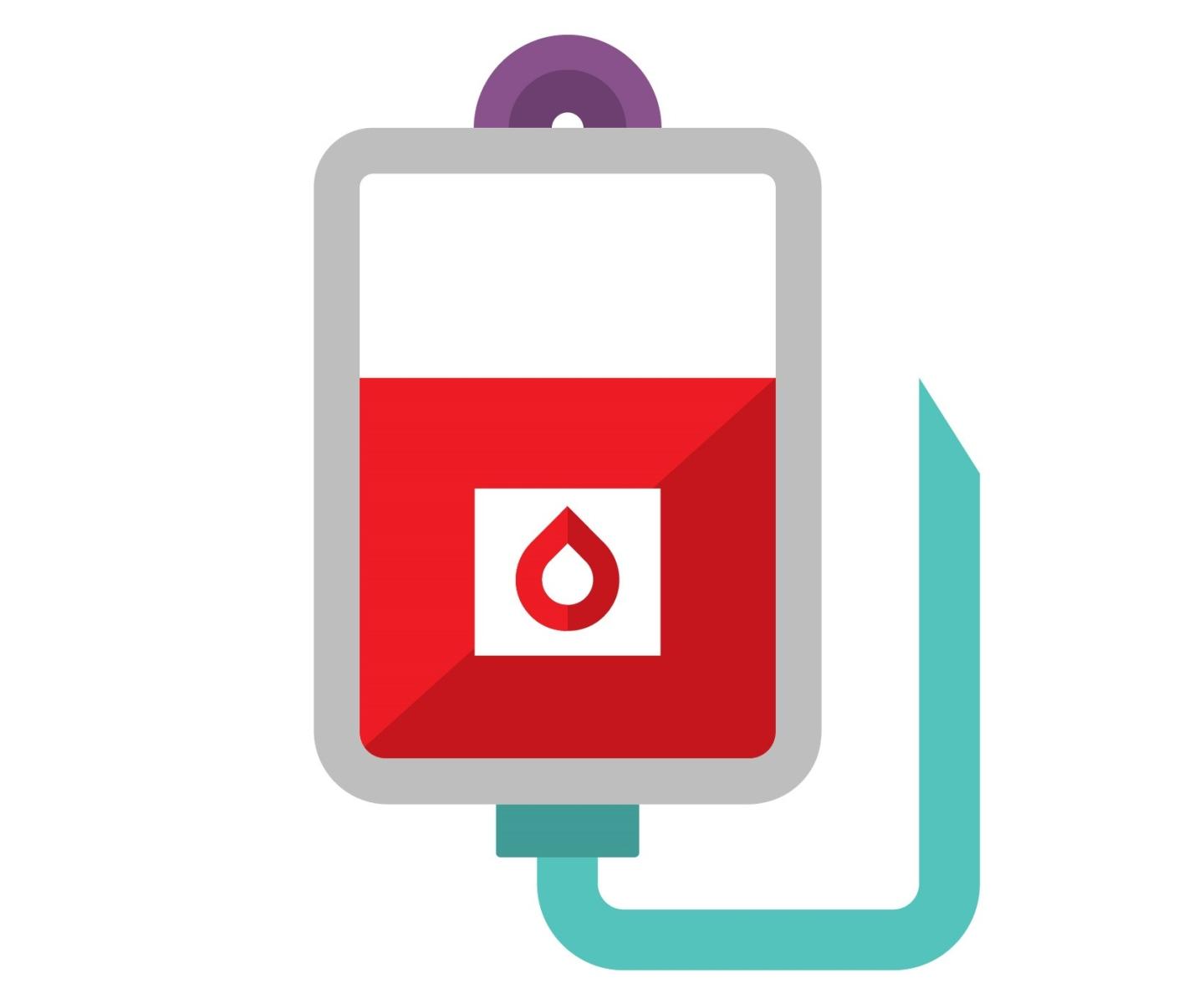 Blood donation bag icon