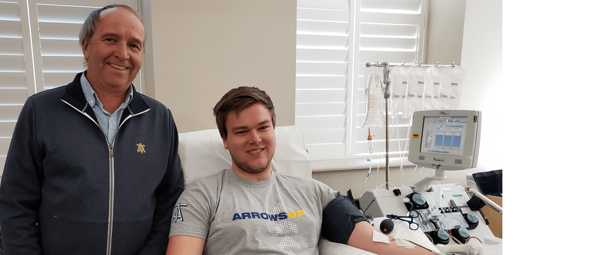 Father and son donate convalescent plasma for use in national clinical trial   