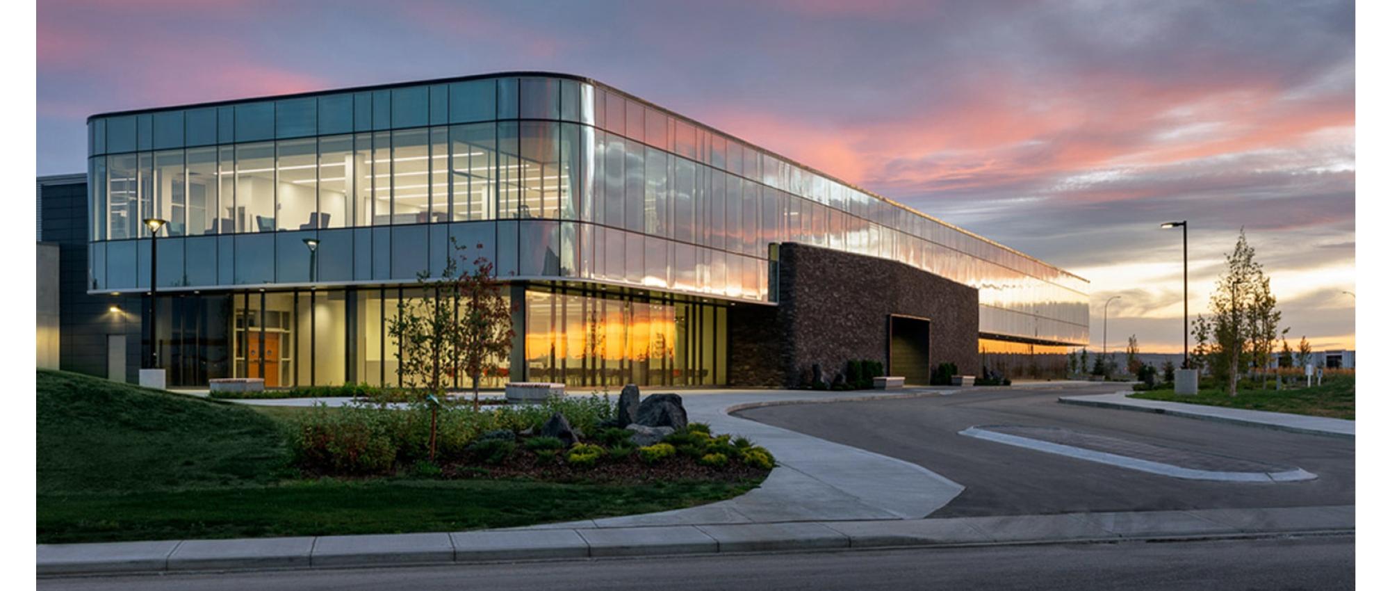 Featured image of the new Canadian Blood Services environmental sustainability Calgary operations facility.
